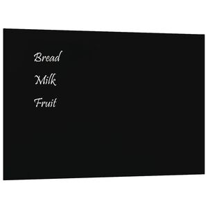 vidaXL fekete falra szerelhető edzett &uuml;veg m&aacute;gnest&aacute;bla 40 x 30 cm