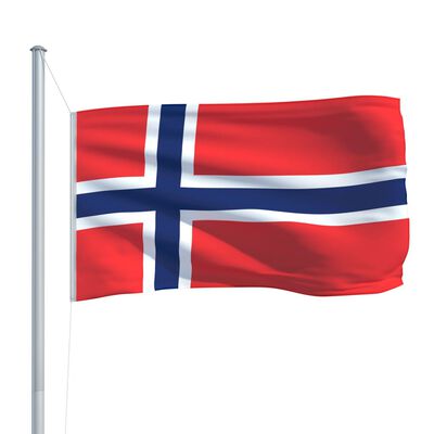 vidaXL norvég zászló alumíniumrúddal 6,2 m