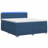 vidaXL Boxspring &aacute;gy matraccal &eacute;s LED-del K&eacute;k 140 x 190 cm Sz&ouml;vet