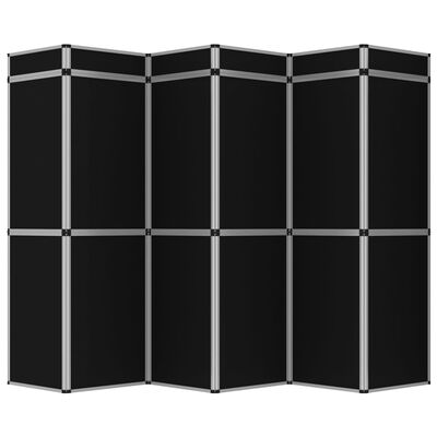 vidaxl fekete 18 paneles összecsukható kiállítófal 362 x 200 cm