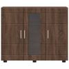 vidaXL F&aacute;b&oacute;l K&eacute;sz&uuml;lt Szekr&eacute;ny Barna T&ouml;lgy 88,5 x 30,5 x 73 cm Faanyag
