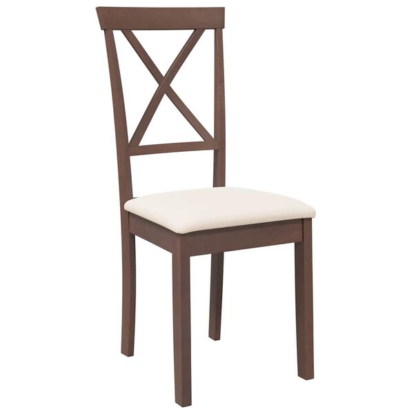 vidaXL 2 db barna tömörfa gumiból készült étkezőszékek párnákkal