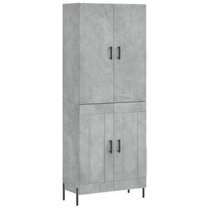 vidaXL betonsz&uuml;rke szerelt fa magasszekr&eacute;ny 69,5 x 34 x 180 cm