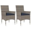 vidaXL 2 db sz&uuml;rke polyrattan kerti sz&eacute;k p&aacute;rn&aacute;val