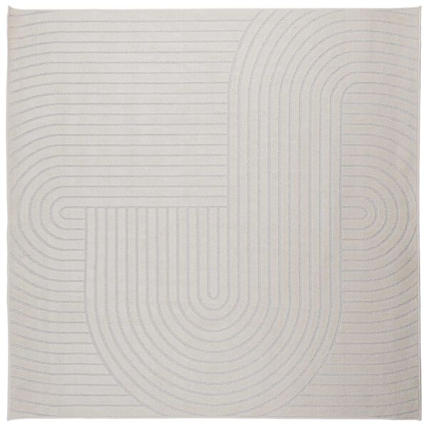 vidaXL Ter&uuml;letszőnyegek N&eacute;gyzet HUARTE Kr&eacute;m 120 x 120 cm Poli&eacute;szter