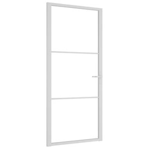 vidaXL feh&eacute;r ESG &uuml;veg &eacute;s alum&iacute;nium belt&eacute;ri ajt&oacute; 93 x 201,5 cm