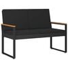 vidaXL Kerti pad p&aacute;rn&aacute;val Fekete 107 x 61 x 80 cm polirattan