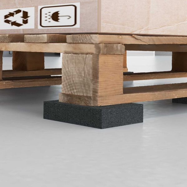 vidaXL Gumi Pad Fekete Gumi