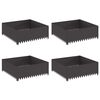vidaXL Fűszeg&eacute;lyez&eacute;s 4 db 100 x 100 x 35 cm Ac&eacute;l Fekete