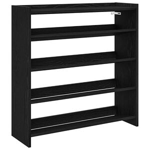 vidaXL fekete szerelt fa cipőt&aacute;rol&oacute; szekr&eacute;ny 80x25x81 cm