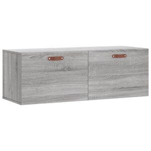vidaXL sz&uuml;rke sonoma sz&iacute;nű szerelt fa faliszekr&eacute;ny 100 x 36,5 x 35 cm