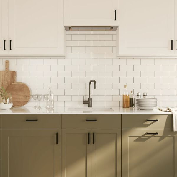 vidaXL 10 db fekete rozsdamentes ac&eacute;l szekr&eacute;nyfoganty&uacute; 96 mm