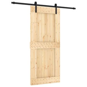vidaXL Cs&uacute;sz&oacute; ajt&oacute; 90 x 210 cm Szil&aacute;rd Fenyőfa (Nem Kezelt)