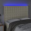vidaXL kr&eacute;msz&iacute;nű műbőr LED-es fejt&aacute;mla 144x5x118/128 cm