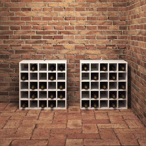 vidaXL Bor&aacute;gas 2 pcs Feh&eacute;r 56 x 25 x 56 cm T&ouml;m&ouml;r fenyőfa