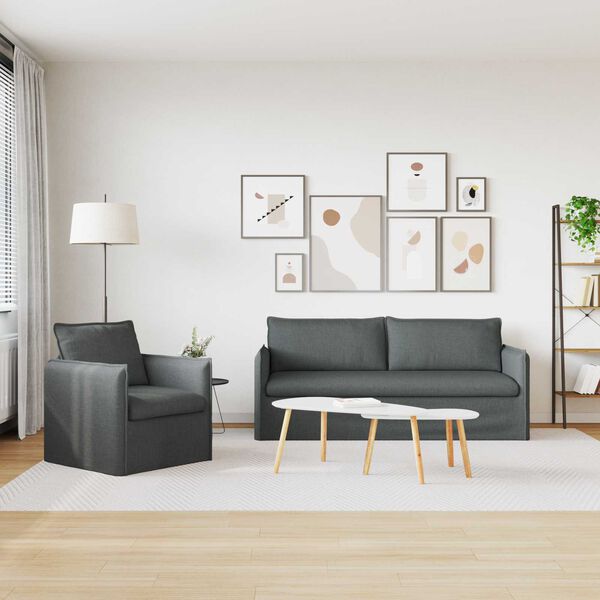 vidaXL Kanap&eacute; 2 pcs S&ouml;t&eacute;tsz&uuml;rke 196 x 82 x 85 cm sz&ouml;vet