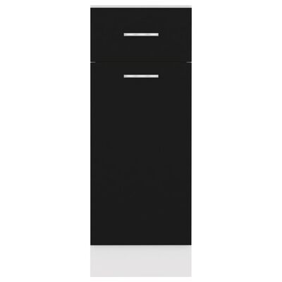 vidaXL fekete forgácslap fiókos alsószekrény 30 x 46 x 81,5 cm