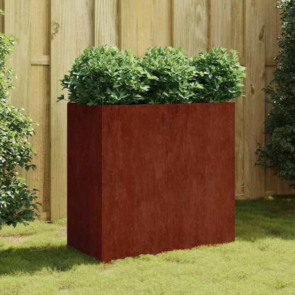 vidaXL corten ac&eacute;l n&ouml;v&eacute;nytart&oacute; 80x40x80 cm