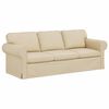 vidaXL Kanap&eacute; Kr&eacute;m 215 x 82 x 80 cm sz&ouml;vet