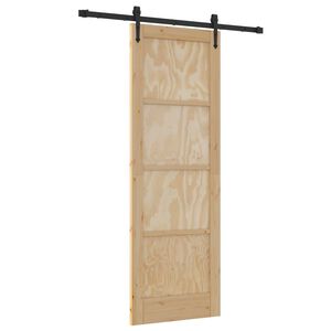 vidaXL Cs&uacute;sz&oacute; ajt&oacute; ORKDAL 73,5 x 211 cm T&ouml;m&ouml;r Fenyőfa Term&eacute;szetes