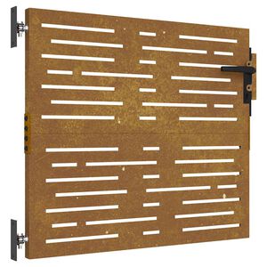 vidaXL n&eacute;gysz&ouml;gmint&aacute;s corten ac&eacute;l kerti kapu 85 x 100 cm