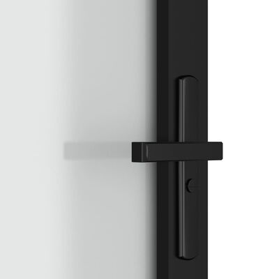 vidaXL fekete matt üveg és alumínium beltéri ajtó 83 x 201,5 cm