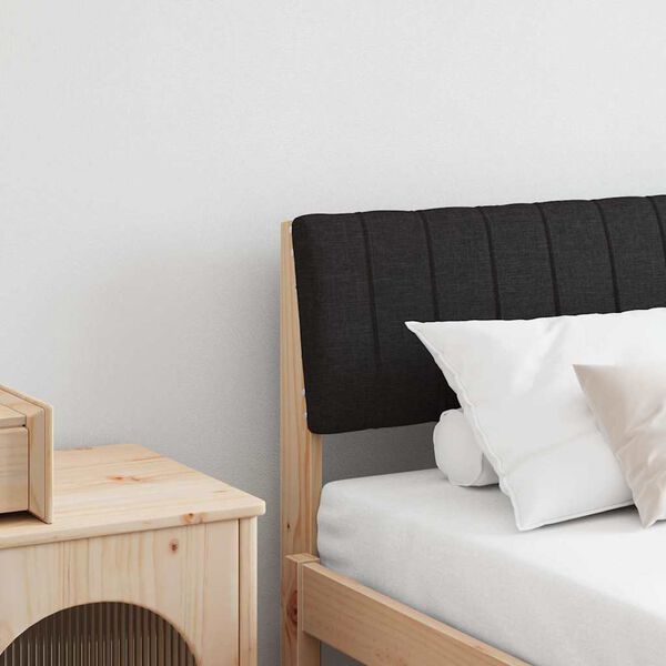 vidaXL K&aacute;rpitozott fejt&aacute;mla Fekete 180 cm T&ouml;m&ouml;r fenyőfa