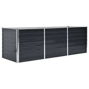 vidaXL antracitsz&uuml;rke horganyzott ac&eacute;l kerti magas&aacute;gy&aacute;s 240x80x77 cm