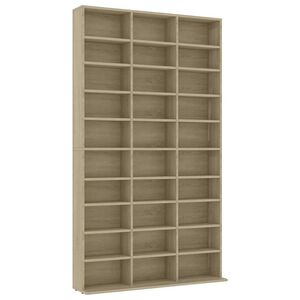 vidaXL sonoma t&ouml;lgy sz&iacute;nű szerelt fa CD-szekr&eacute;ny 102 x 23 x 177,5 cm