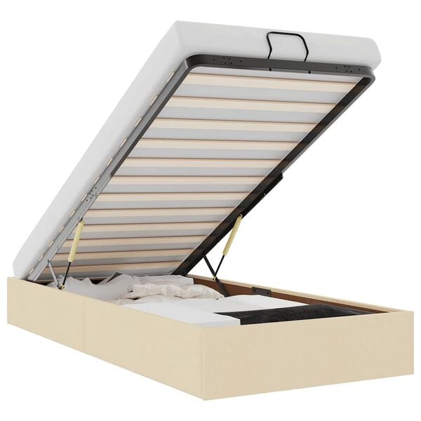 vidaXL Ottom&aacute;n &aacute;gykeret matrac n&eacute;lk&uuml;l kr&eacute;m 90x190 cm sz&ouml;vet