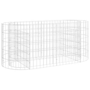 vidaXL horganyzott vas gabion magas&aacute;gy&aacute;s 120 x 50 x 50 cm