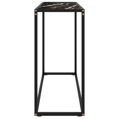 vidaXL fekete edzett üveg tálalóasztal 100 x 35 x 75 cm