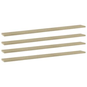 vidaXL 4 db sonoma-t&ouml;lgy sz&iacute;nű forg&aacute;cslap k&ouml;nyvespolc 100 x 10 x 1,5 cm