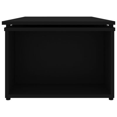 vidaXL fekete forgácslap dohányzóasztal 150 x 50 x 35 cm