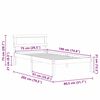 vidaXL Ágykeret fejtámlával Faggyú barna 75 x 190 cm Tömör fenyőfa