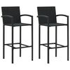 vidaXL 2 db fekete polyrattan b&aacute;rsz&eacute;k