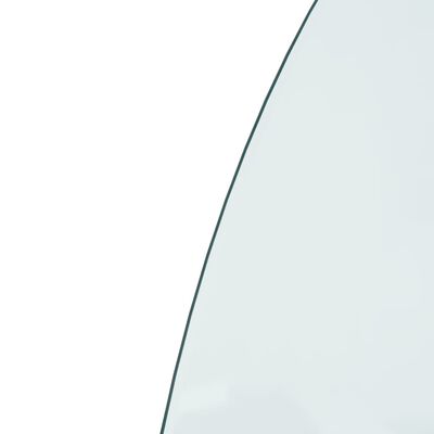 vidaXL félkör alakú kandallóüveglap 800 x 600 mm