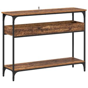 vidaXL Konzolasztal R&eacute;gi fa 100 x 29 x 75 cm Szerelt fa