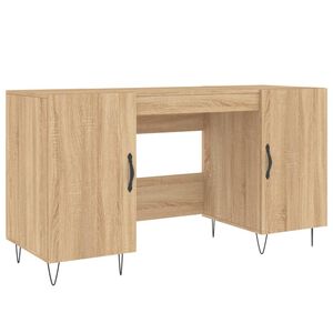 vidaXL sonoma t&ouml;lgy sz&iacute;nű szerelt fa &iacute;r&oacute;asztal 140 x 50 x 75 cm
