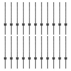 vidaXL Be&aacute;gyazott ker&iacute;t&eacute;soszlop 22 db Sz&uuml;rke 100 cm Porsz&oacute;rt ac&eacute;l
