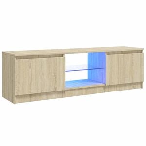 vidaXL sonoma t&ouml;lgy sz&iacute;nű TV-szekr&eacute;ny LED l&aacute;mp&aacute;kkal 120x30x36 cm