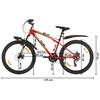 vidaXL 21 sebess&eacute;ges piros mountain bike 26 h&uuml;velykes ker&eacute;kkel 36 cm