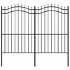 vidaXL fekete ac&eacute;l kerti ker&iacute;t&eacute;s Woerden l&aacute;ndzs&aacute;s tetejű 240 x 175 cm