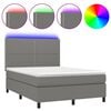 vidaXL s&ouml;t&eacute;tsz&uuml;rke sz&ouml;vet rug&oacute;s &eacute;s LED-es &aacute;gy matraccal 140x190 cm