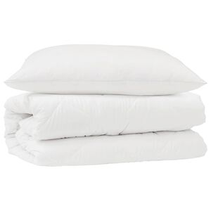 vidaXL Takar&oacute; szett p&aacute;rn&aacute;val 2 pcs Feh&eacute;r Mikrosz&aacute;las