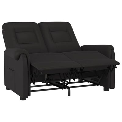 vidaXL fekete kétszemélyes dönthető műbőr fotel