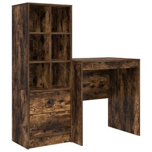 vidaXL Asztal F&uuml;st&ouml;lt t&ouml;lgy 115,5 x 50 x 127 cm 2 db