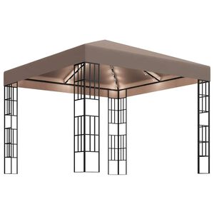 vidaXL t&oacute;psz&iacute;nű pavilon LED f&eacute;nyf&uuml;z&eacute;rrel 3 x 3 m