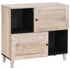 vidaXL Sz&eacute;f Feh&eacute;rre feh&eacute;r&iacute;tett 80 x 33 x 75 cm T&ouml;m&ouml;r Mang&oacute;f&aacute;t