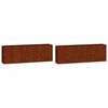 vidaXL 2 db rozsda sz&iacute;nű corten ac&eacute;l fali n&ouml;v&eacute;nytart&oacute; 53 x 10 x 17 cm